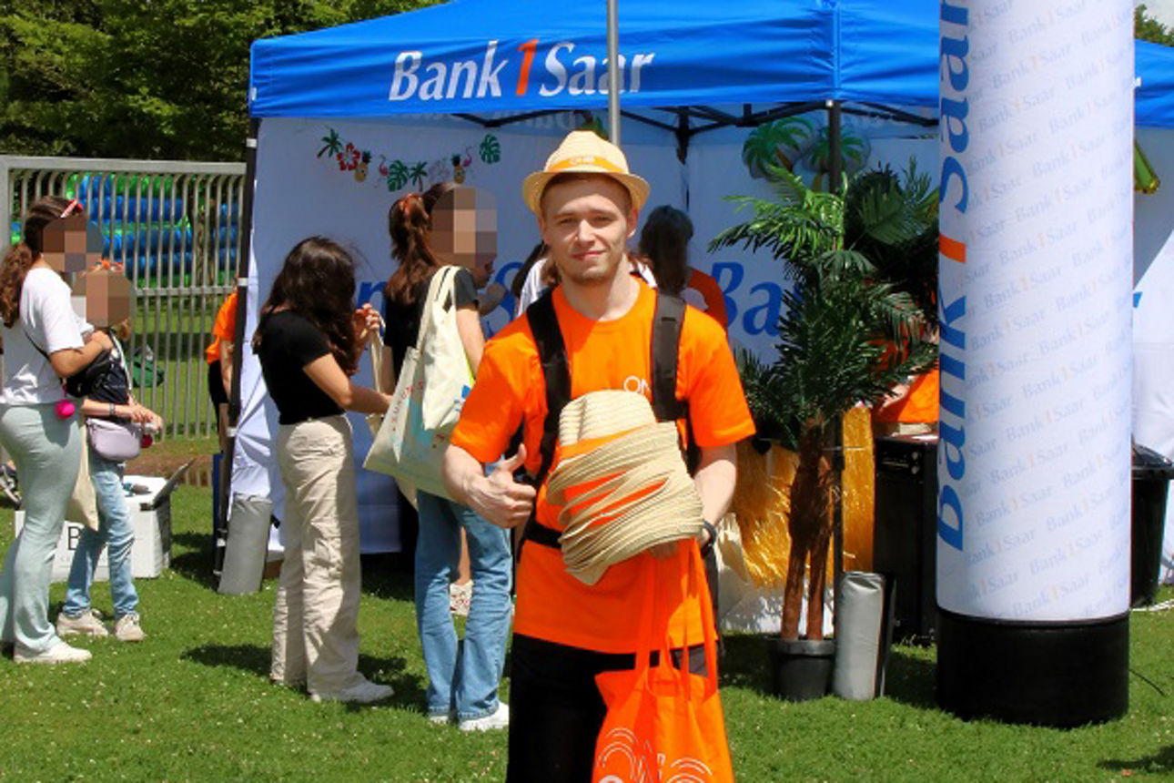 Unser Azubi auf Promo-Tour