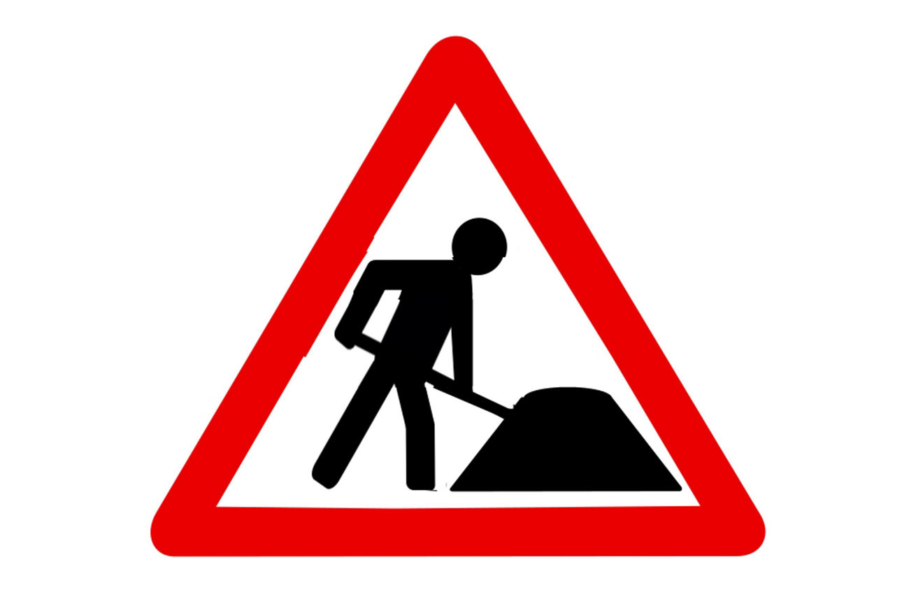 Baustellenschild