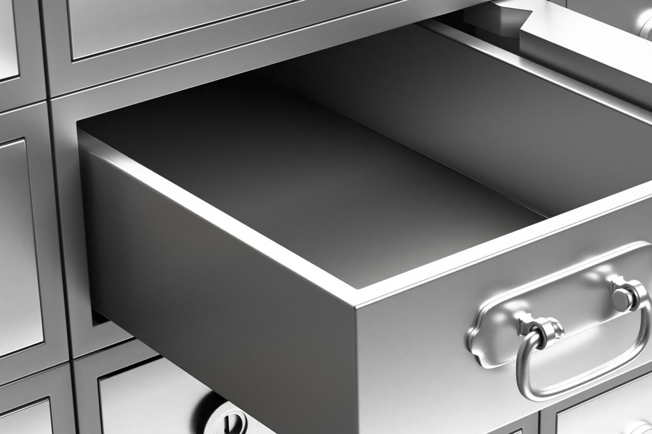 Geöffnetes Bankschließfach