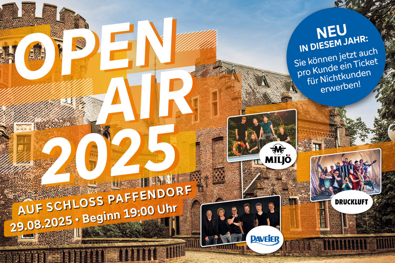 Weitere Infos zu unserem Open Air Schloss Paffendorf