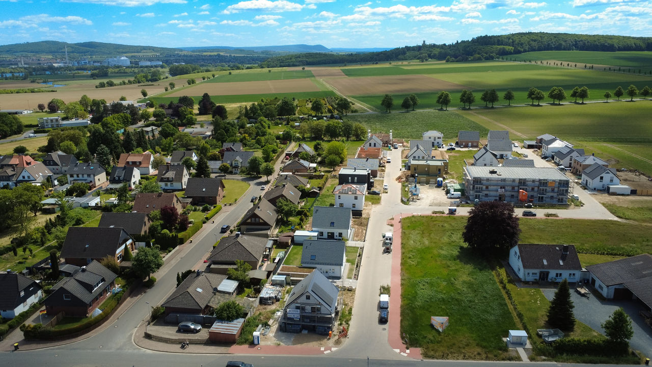 Drohnenaufnahme vom Baugebiet Schulenburg