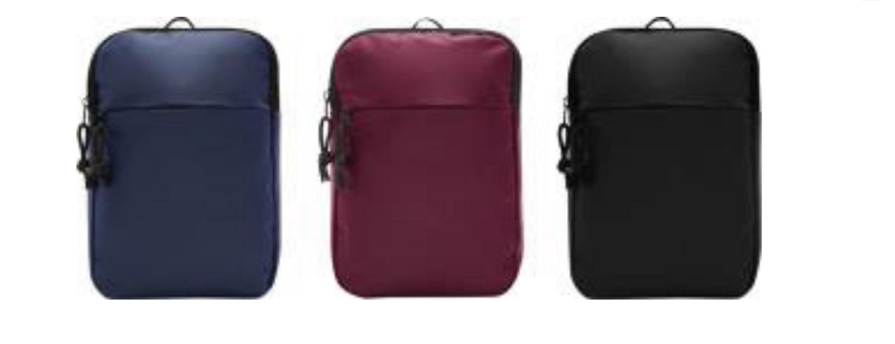 Schultertaschen in drei verschiedenen Farben