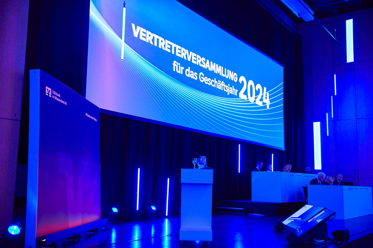 Startbildschirm zur Vertreterversammlung 2025