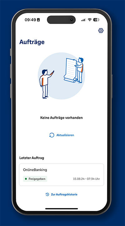 Screen der SecureGo Plus App
