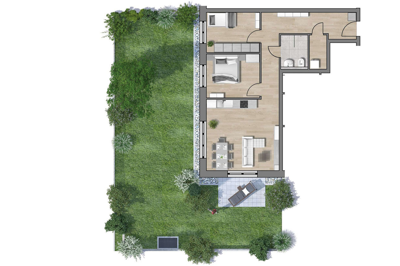 Bauplan einer Wohnung