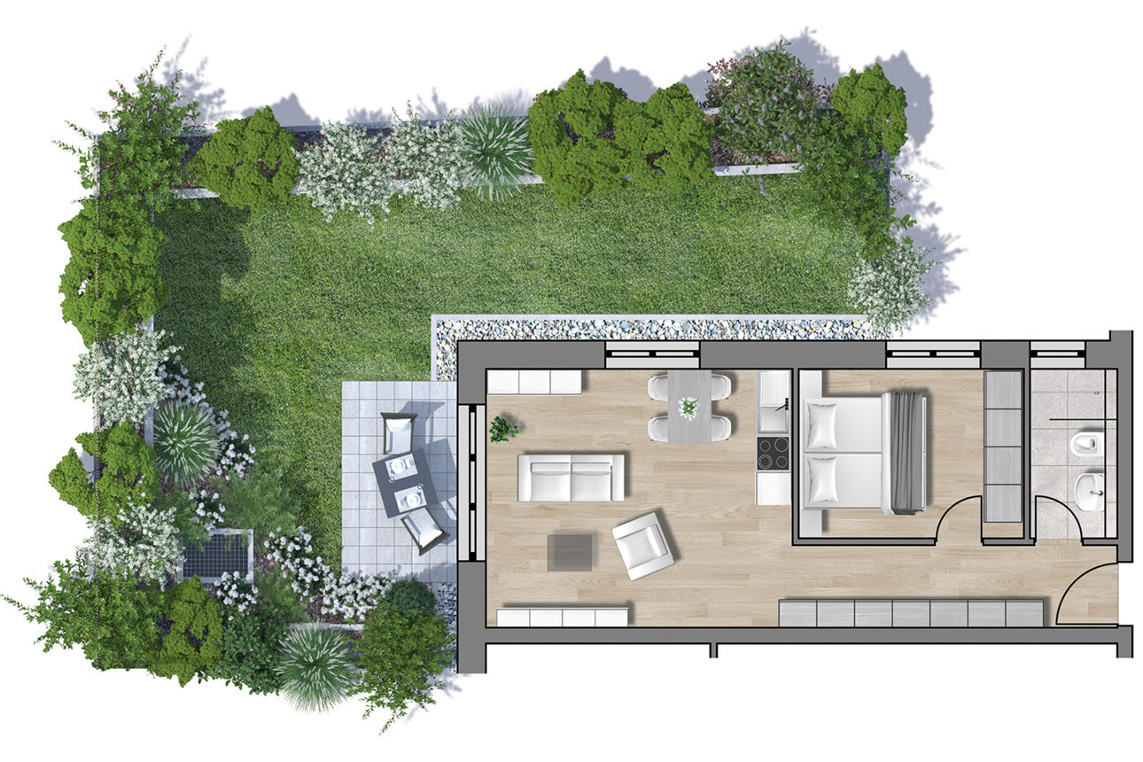 Bauplan einer Wohnung