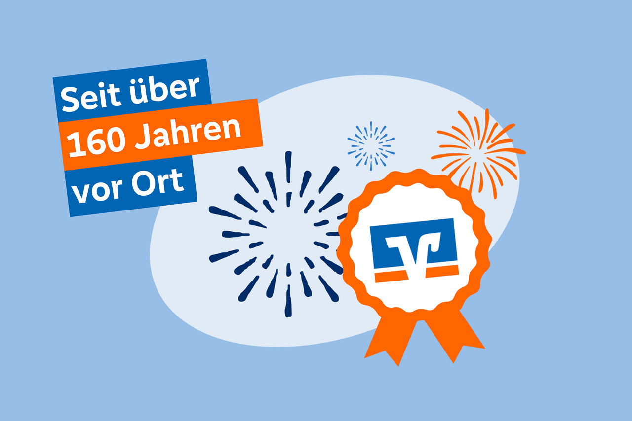 Illustration, die zeigt, wie lange die Bank schon vor Ort ist