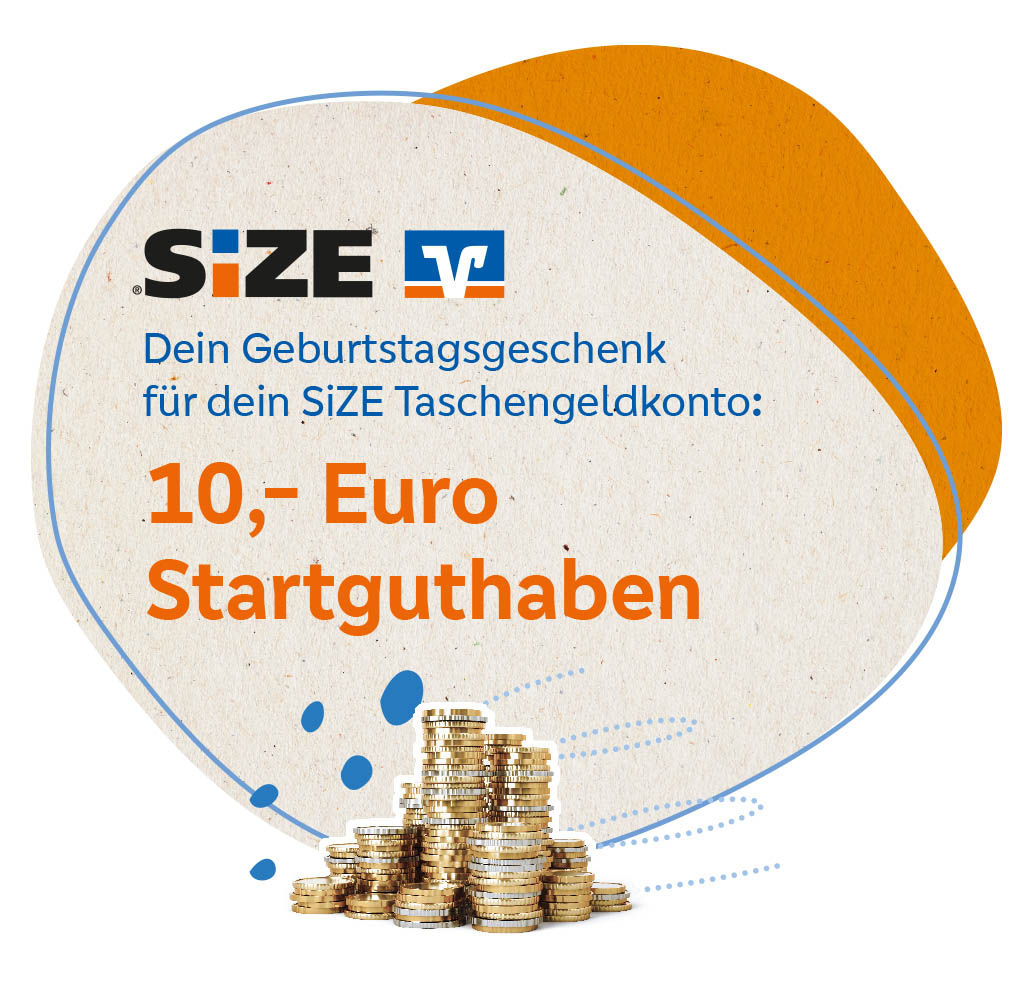 Teaser zum 10 Euro Startguthaben bei einer SiZE Kontoeröffnung