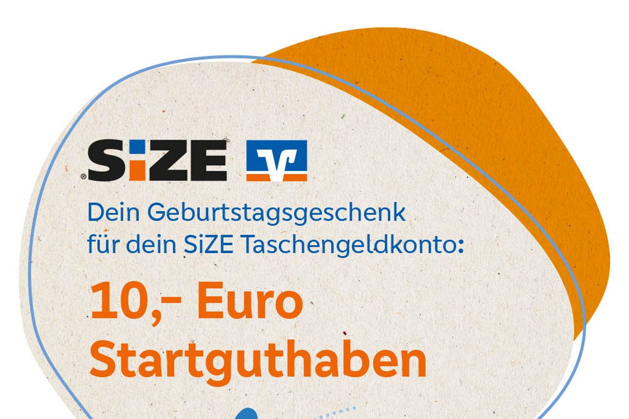 Teaser zum 10 Euro Startguthaben bei einer SiZE Kontoeröffnung