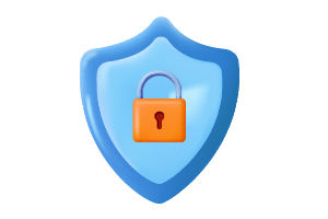 Schild-Siegel mit einem Vorhängeschloss 