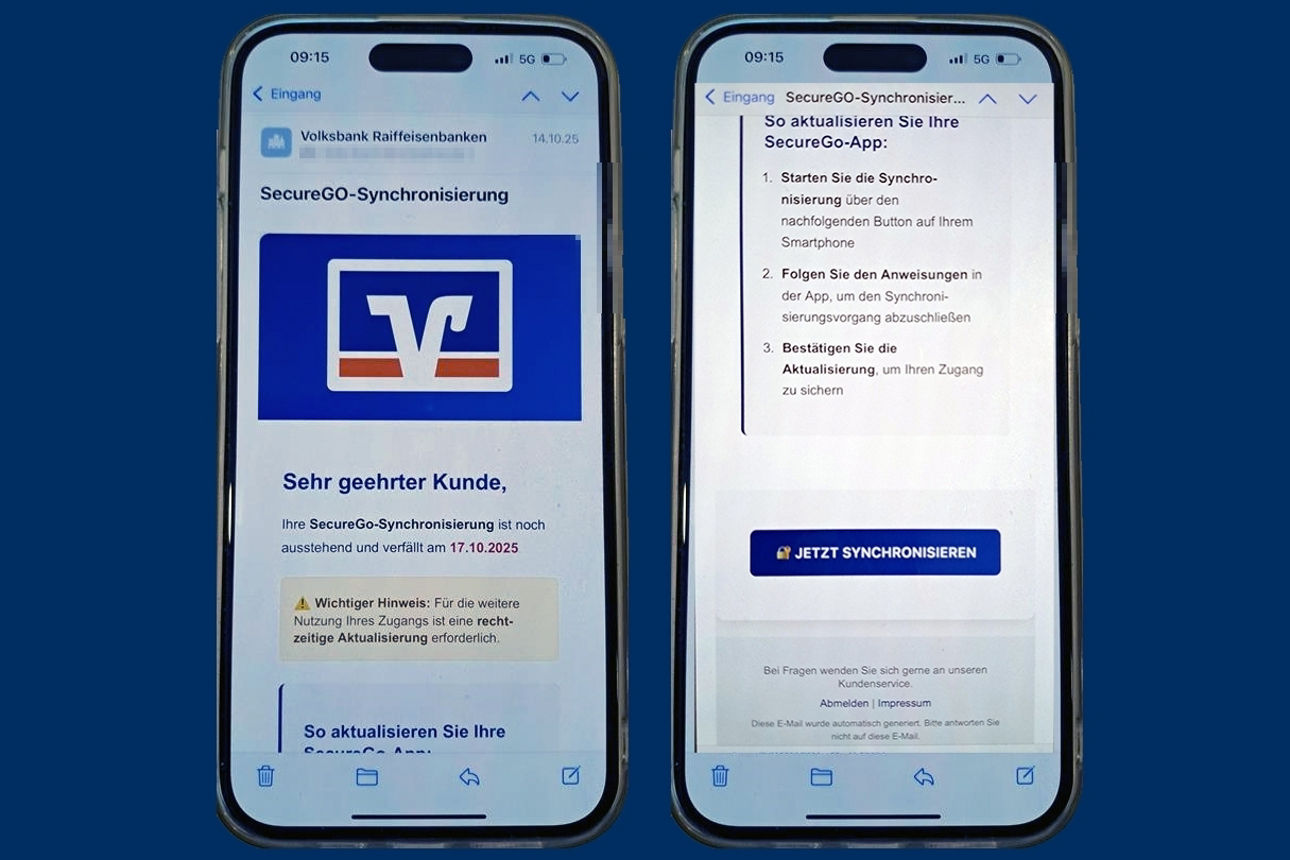 Gefälscht E-Mail Beispiel