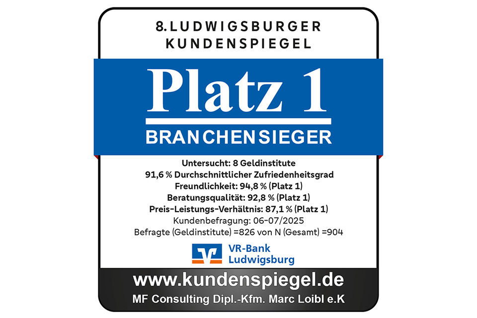 Ludwigsburger Kundenspiegel Platz 1 2025