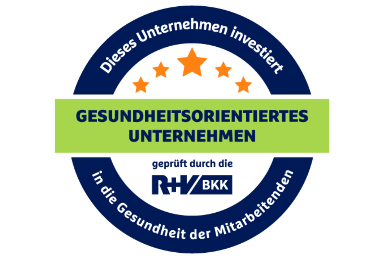 Siegel "Gesundheitsorientiertes Unternehmen" der R+V BKK