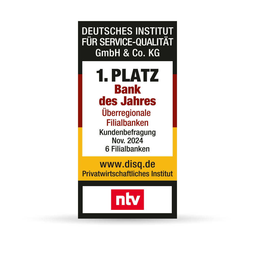 Siegel - Bank des Jahres - BBBank