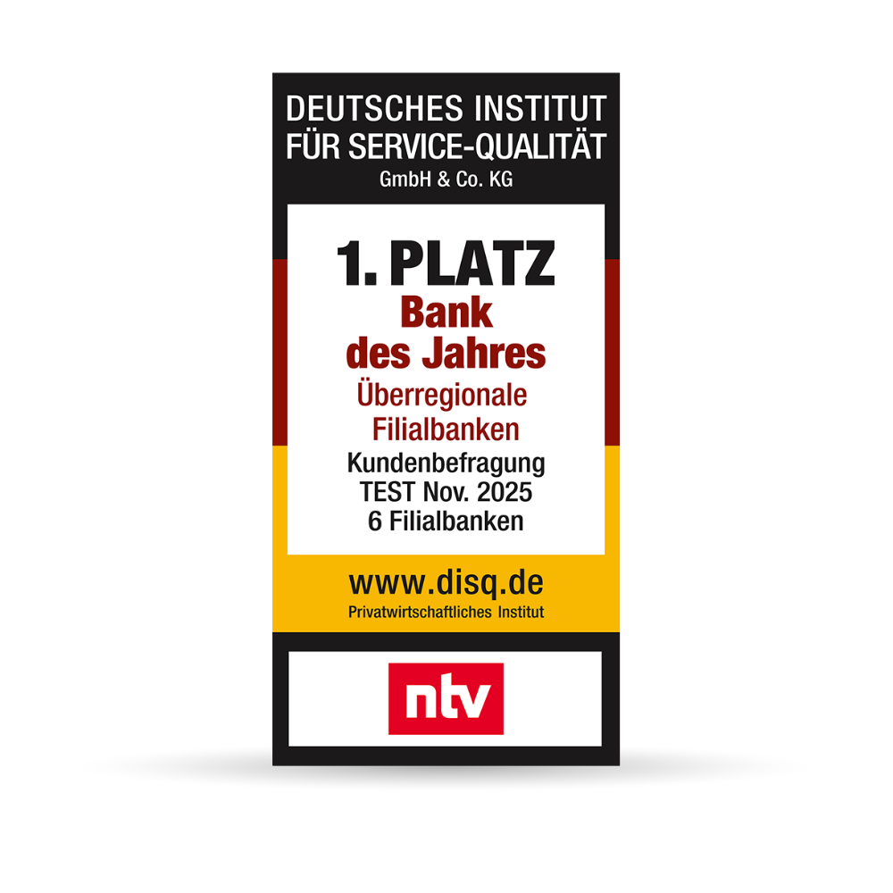 Siegel - Bank des Jahres - BBBank