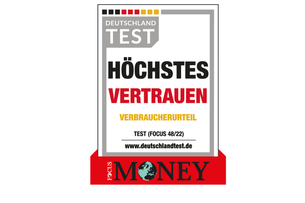 Siegel ''Höchstes Vertrauen'' von Focus Money