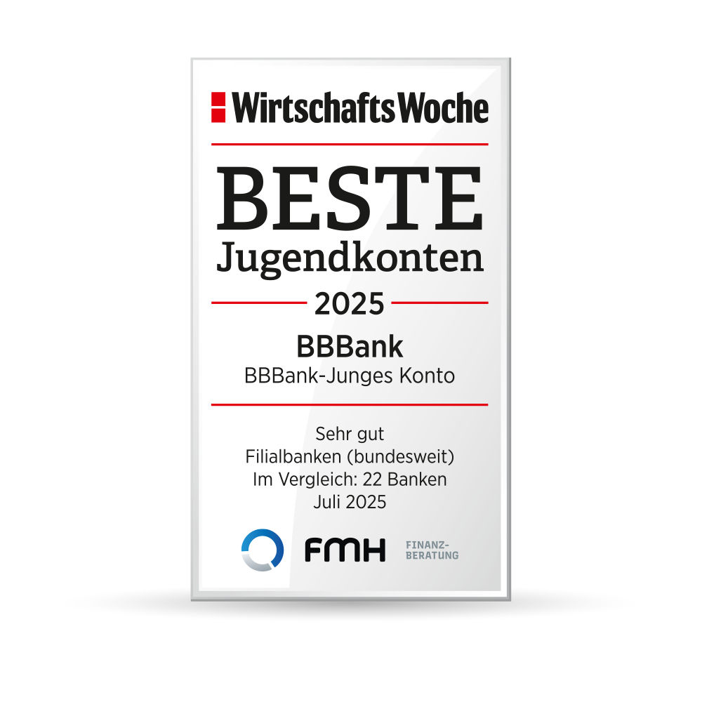 WirtschaftsWoche - Beste Jugendkonten 2025 - BBBank