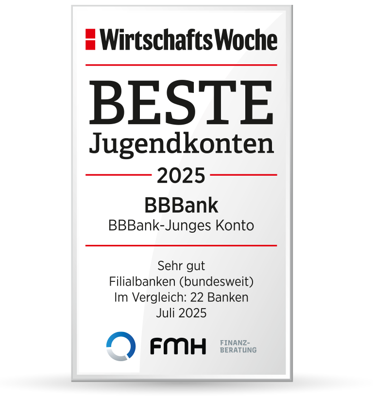 WirtschaftsWoche - Beste Jugendkonten 2025 - BBBank