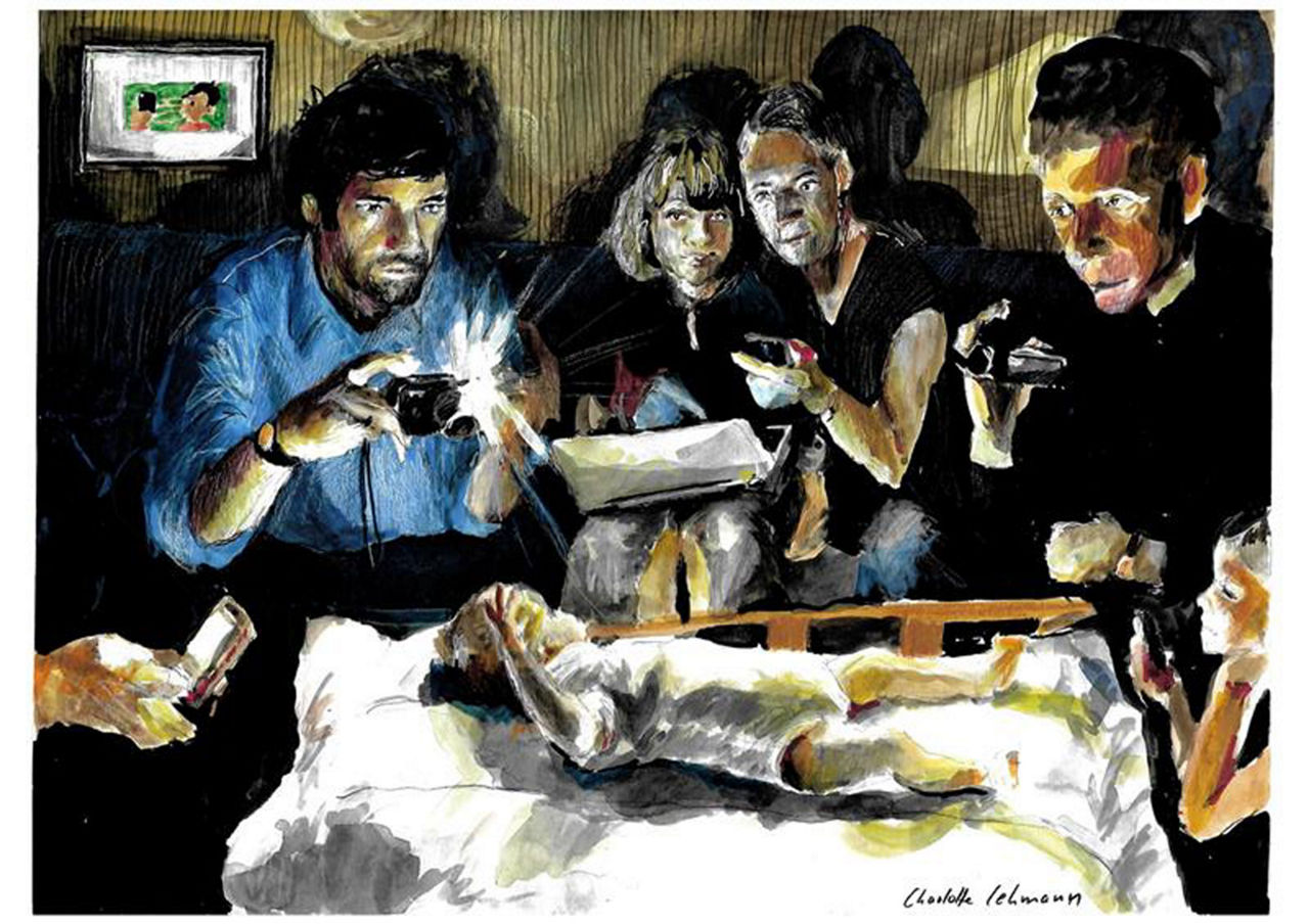 Das Siegerbild von Charlotte Lehmann mit dem Titel „Echt digital! Aber den echten Moment verpasst“ 