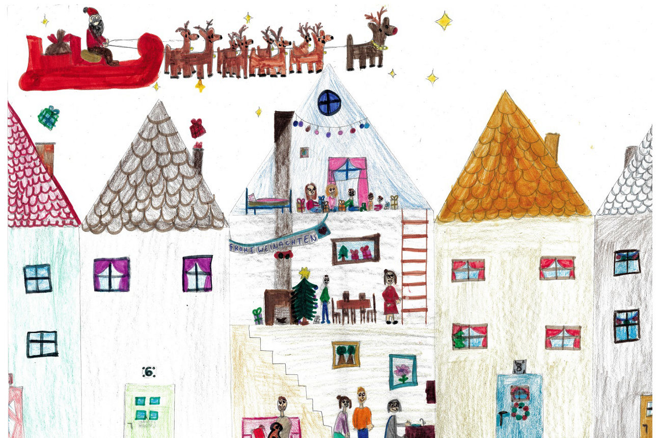 Gewinnerbild unseres diesjährigen Weihnachtsmalwettbewerbes