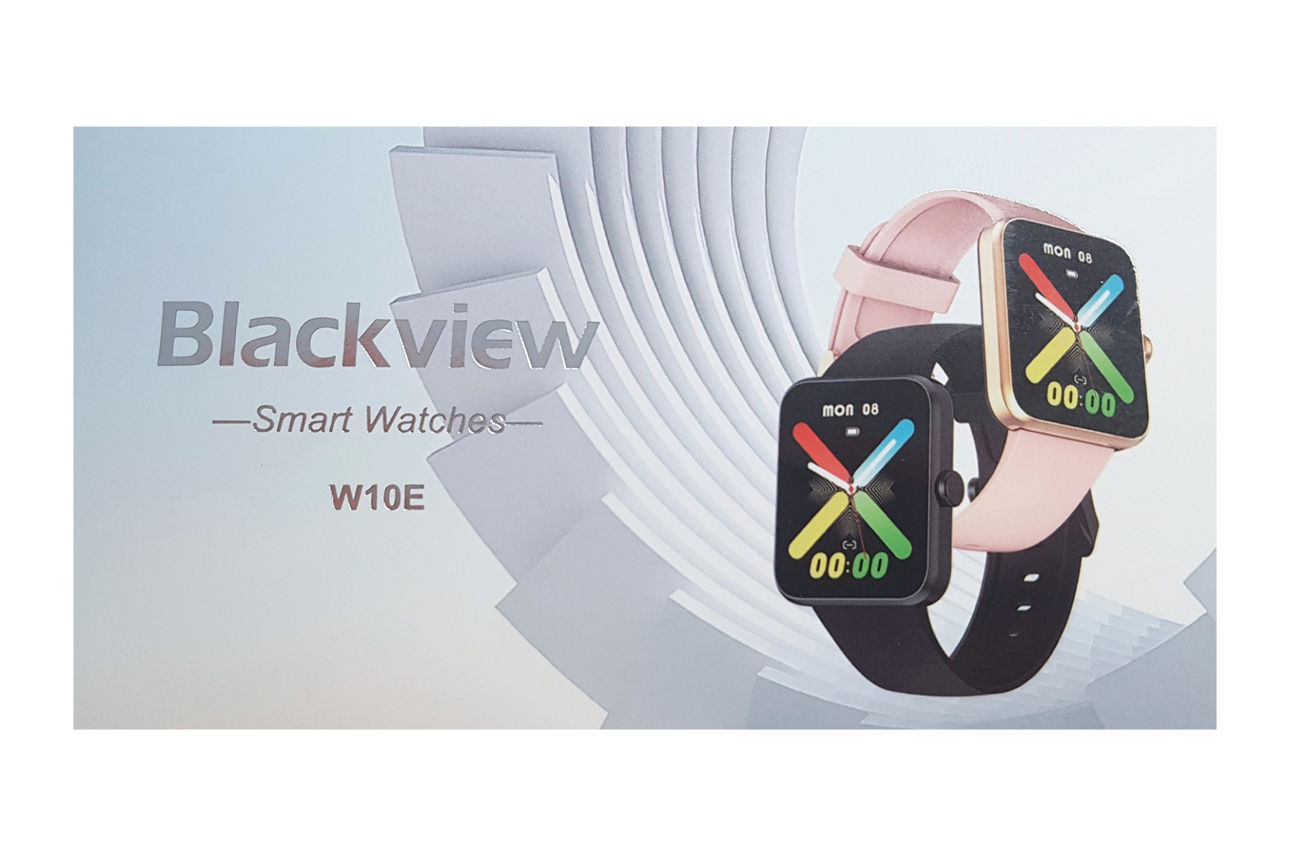 Schwarze Blackview Smartwatch Fitnessuhr