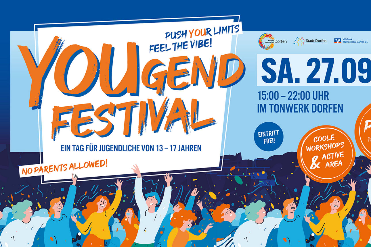Titelbild zum YOUgend Festival im September im Tonwerk in Dorfen.