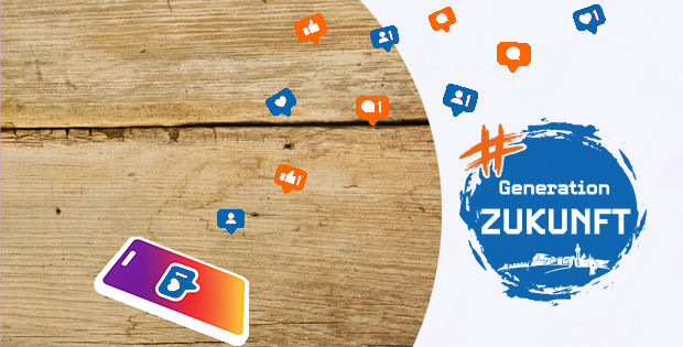 Grafik mit verschiedenen SocialMedia Icons