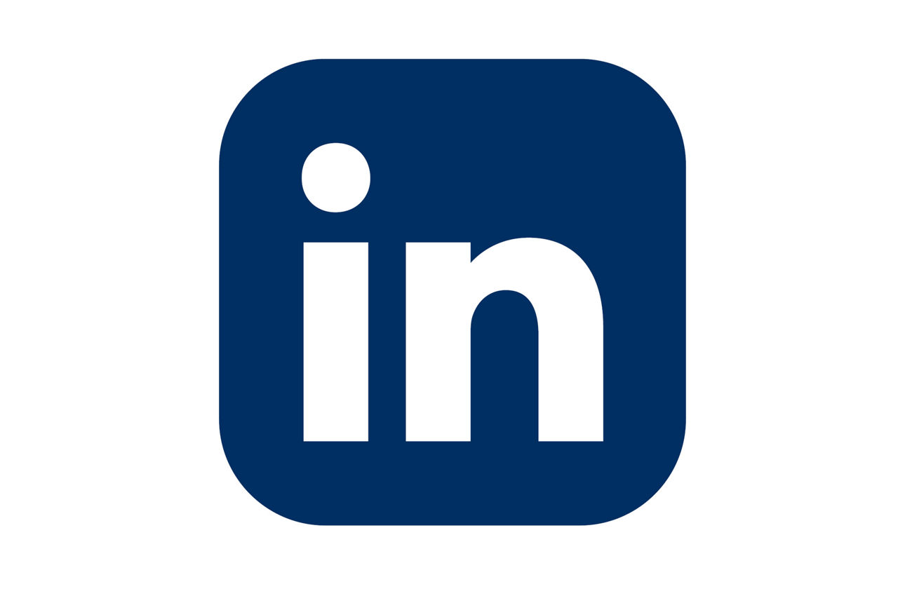 blaues LinkedIn Icon