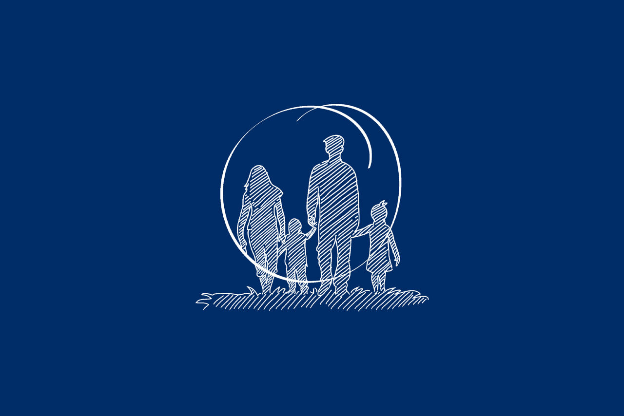 Skizze von Familie