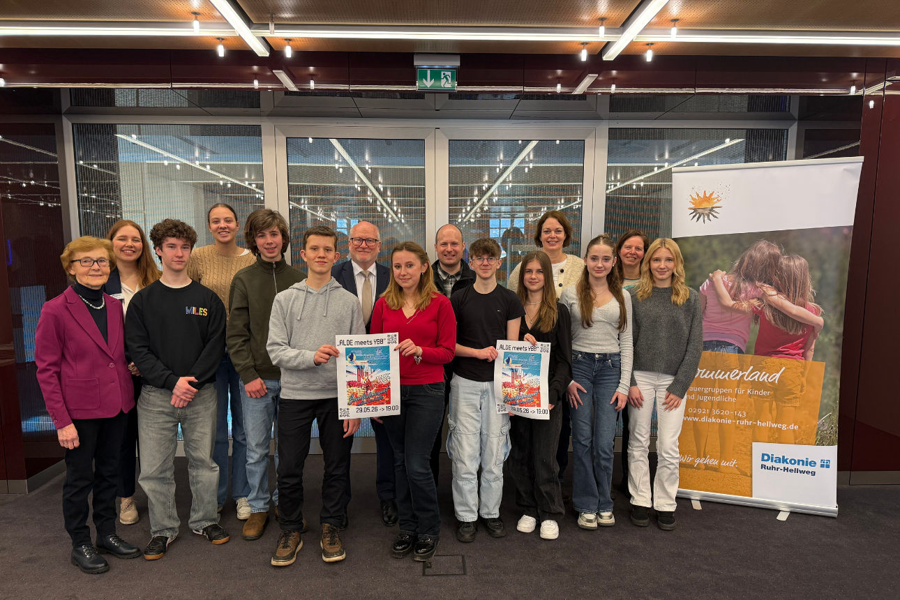 Eine Gruppe Jugendlicher.