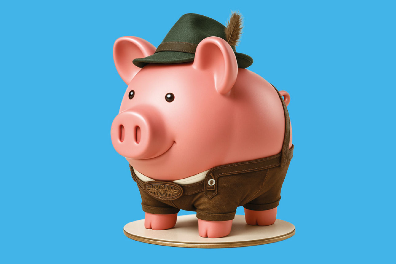 Schweinchen in bayerischer Tracht