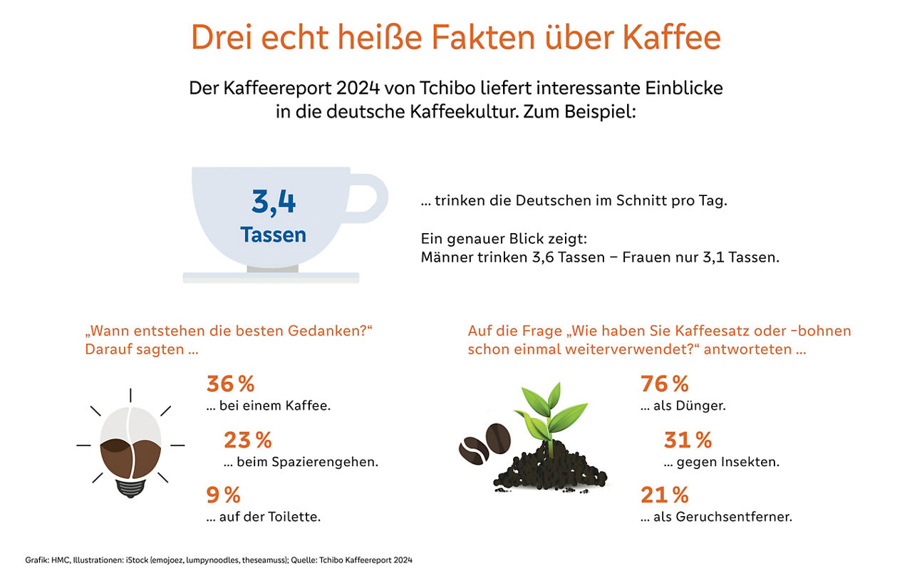 Abbildung von Fakten über Kaffee