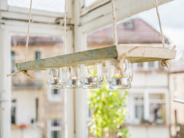 Sommerparty DIY-Idee – schwingende Windlichter