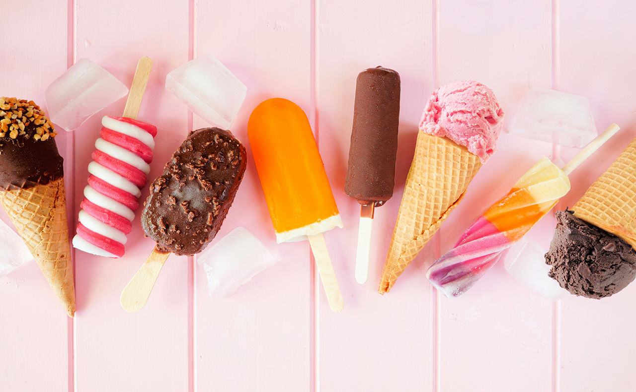 Verschiedene Eissorten