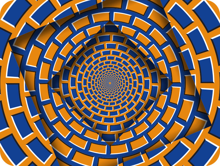 Orange-blaues Mandala