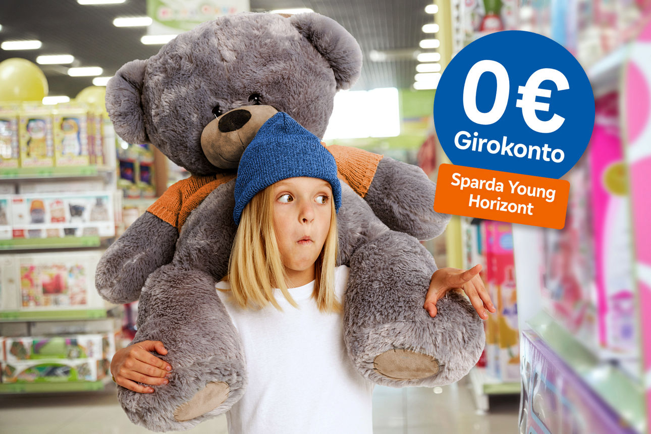 Junges Kind mit Kinderkonto Sparda Young Horizont