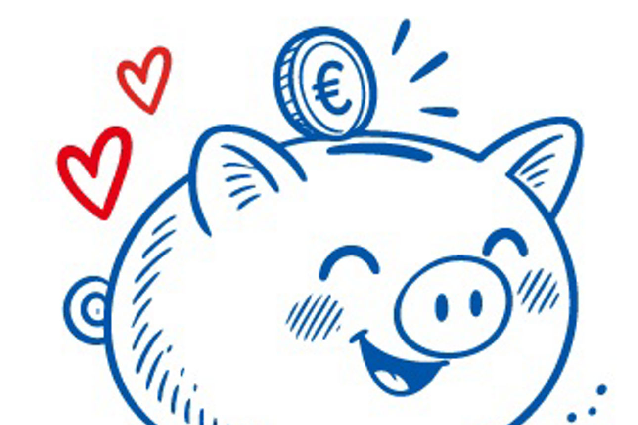 Lachendes Sparschwein