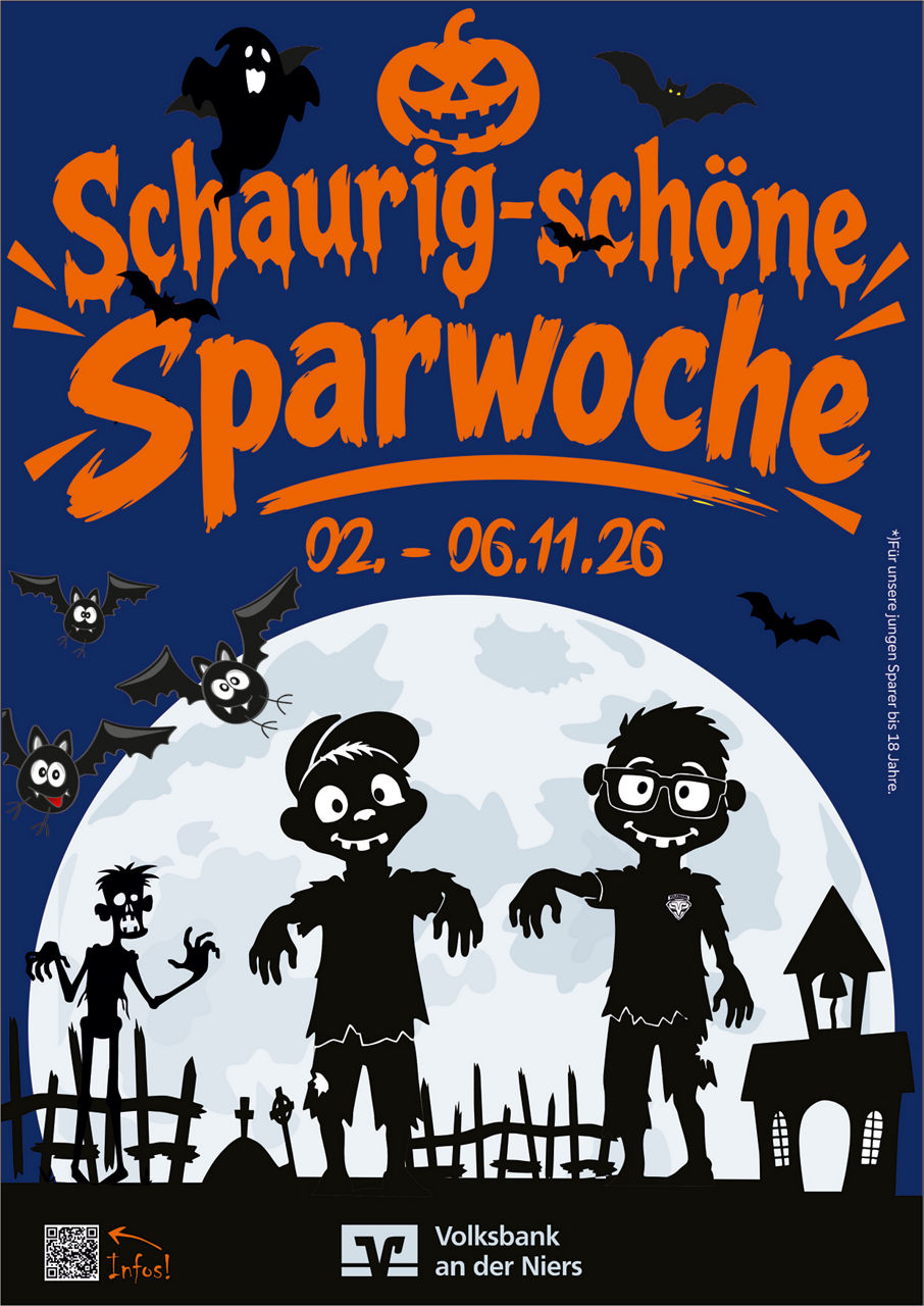 Flyer zur Sparwoche 2026 der Volksbank, Vorderseite