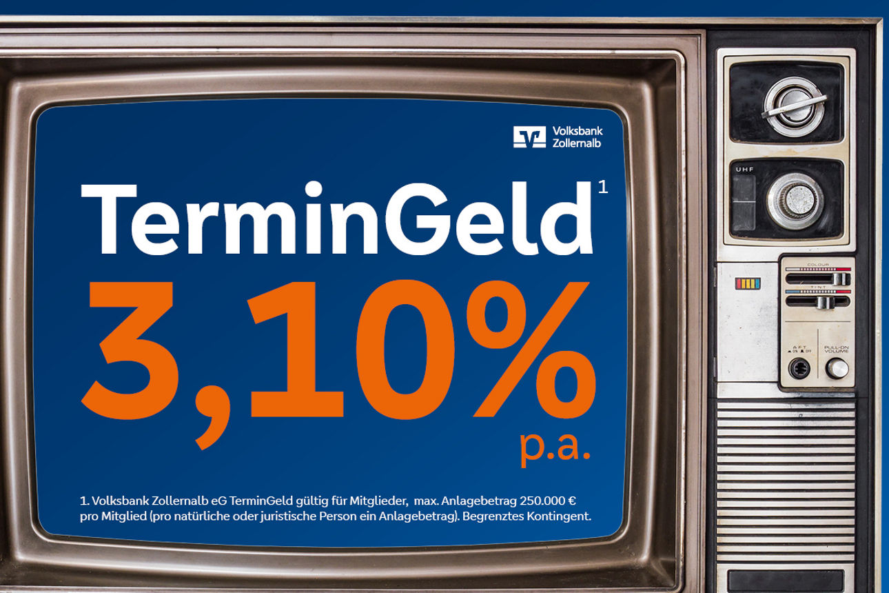 TerminGeld 1 Jahr 2,5 % p.a. nur für Mitglieder - Sicher anlegen. Zukunft gestalten. 