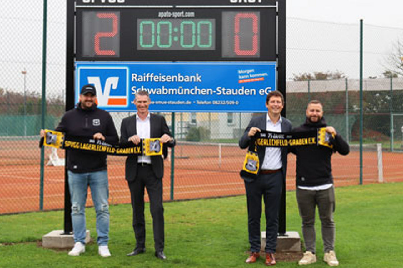 Neue digitale Anzeigetafel für die SpVgg Lagerlechfeld