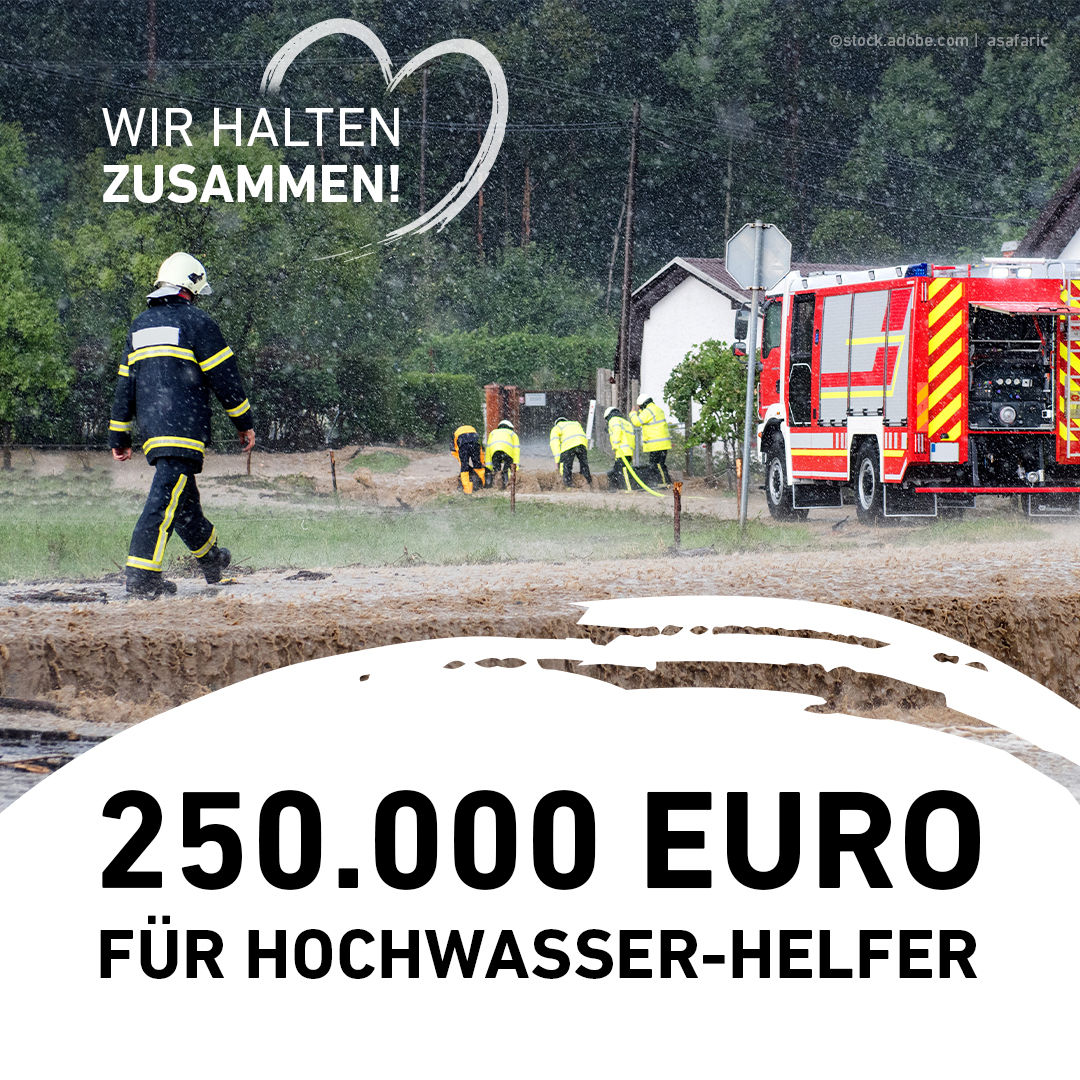 VRhilft den Helfern in den bayerischen Hochwassergebieten