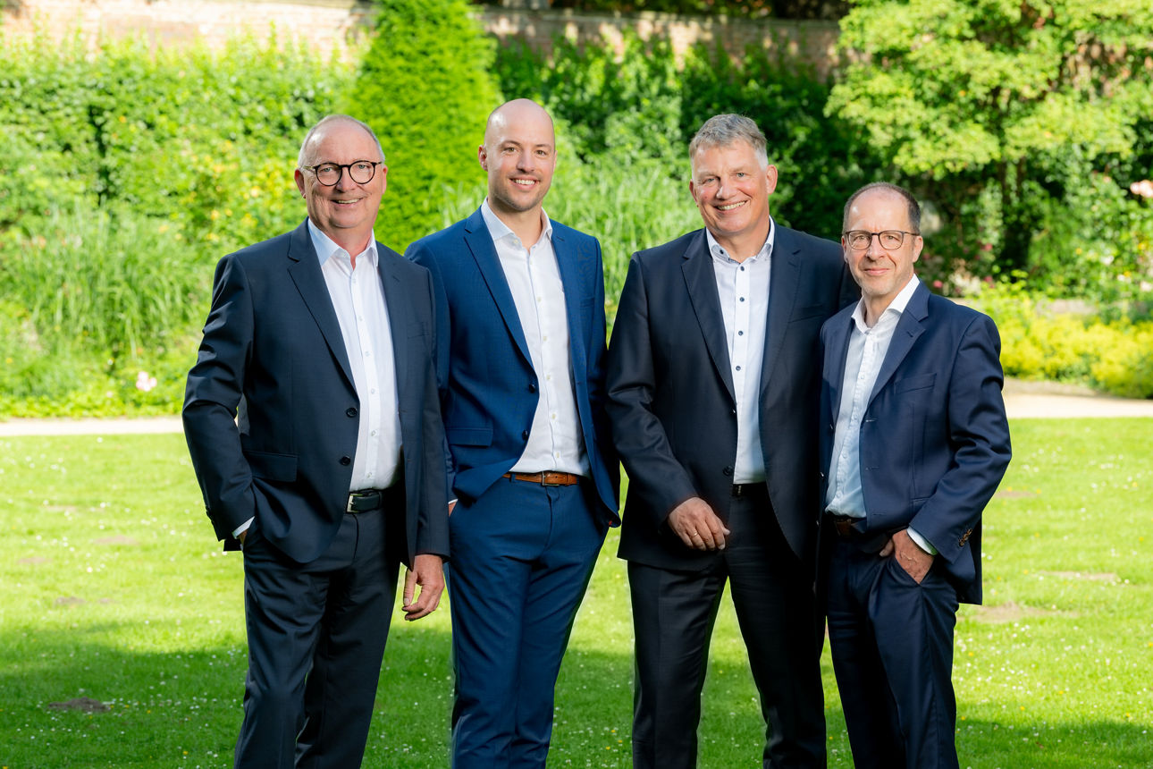 Die vier Vorstände der Volksbank Oldenburg-Land Delmenhorst.