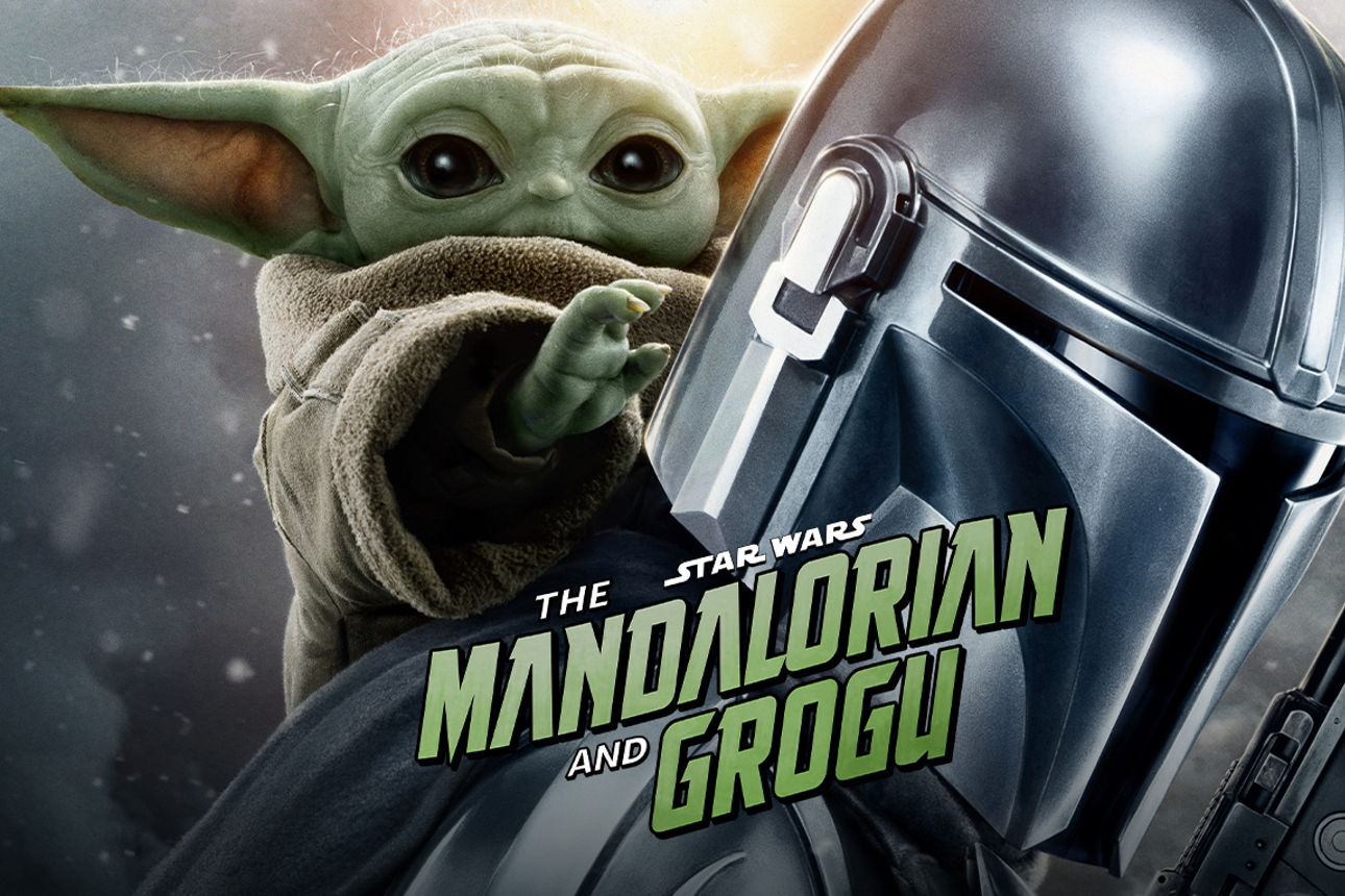 Werbebild für den Star Wars Kinofilm Mandalorian Grogu
