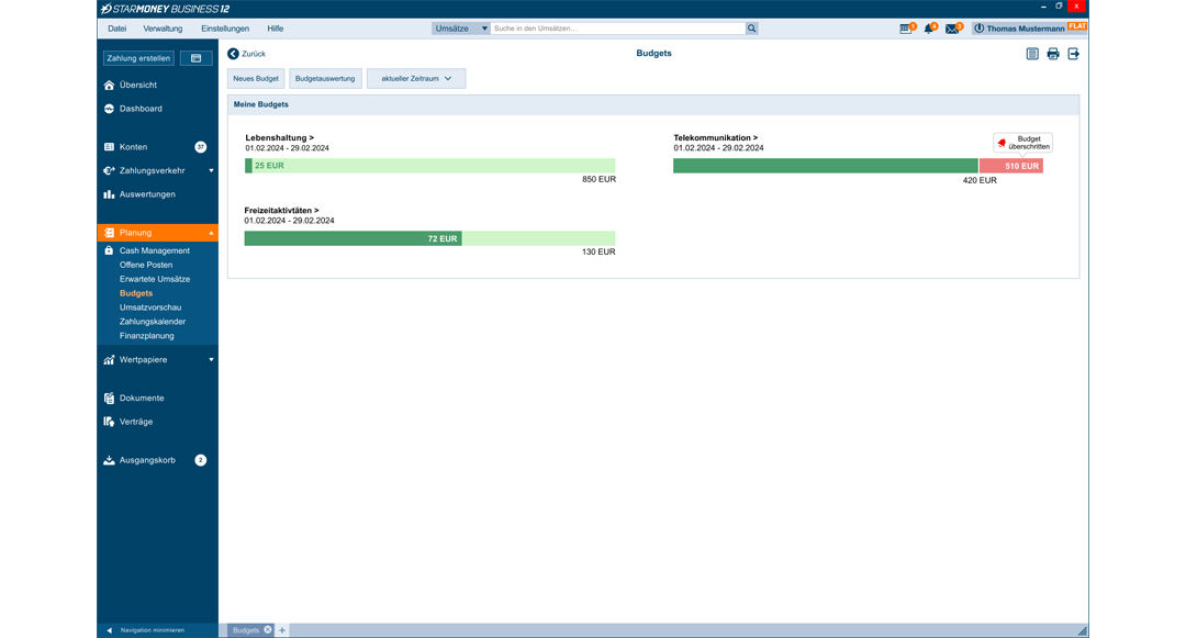 StarMoneyBusiness Überweisung