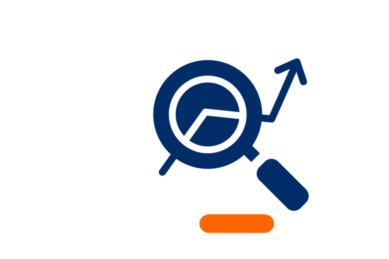 Eine Lube die ein Linien Diagramm beobachtet