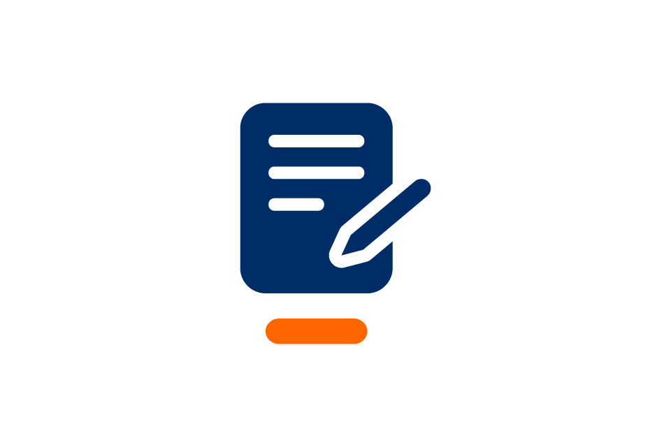 Ein Stift und eine Liste