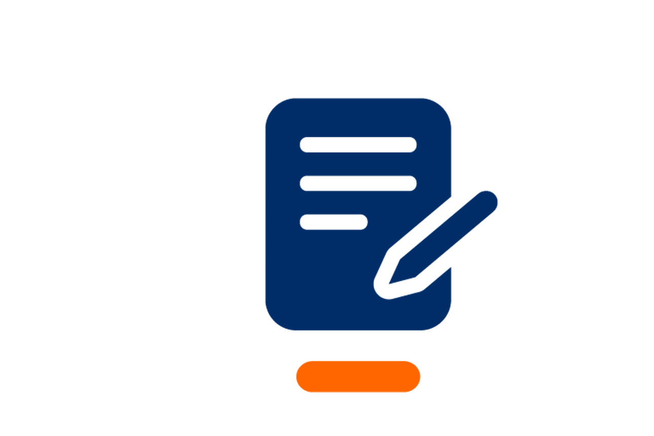 Ein Stift und eine Liste