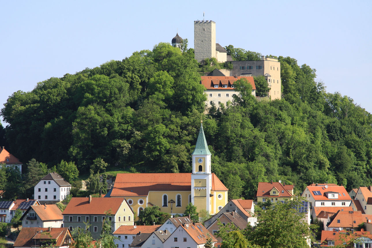 Landschaft und Burg von Falkenstein
