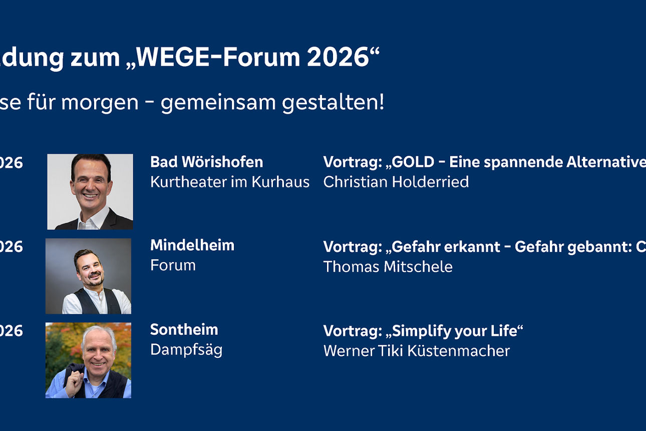 Terminübersicht WEGE-Forum 2026