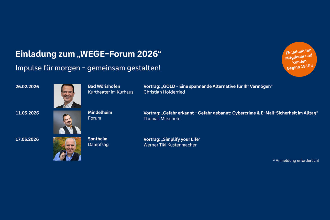 Terminübersicht WEGE-Forum 2026